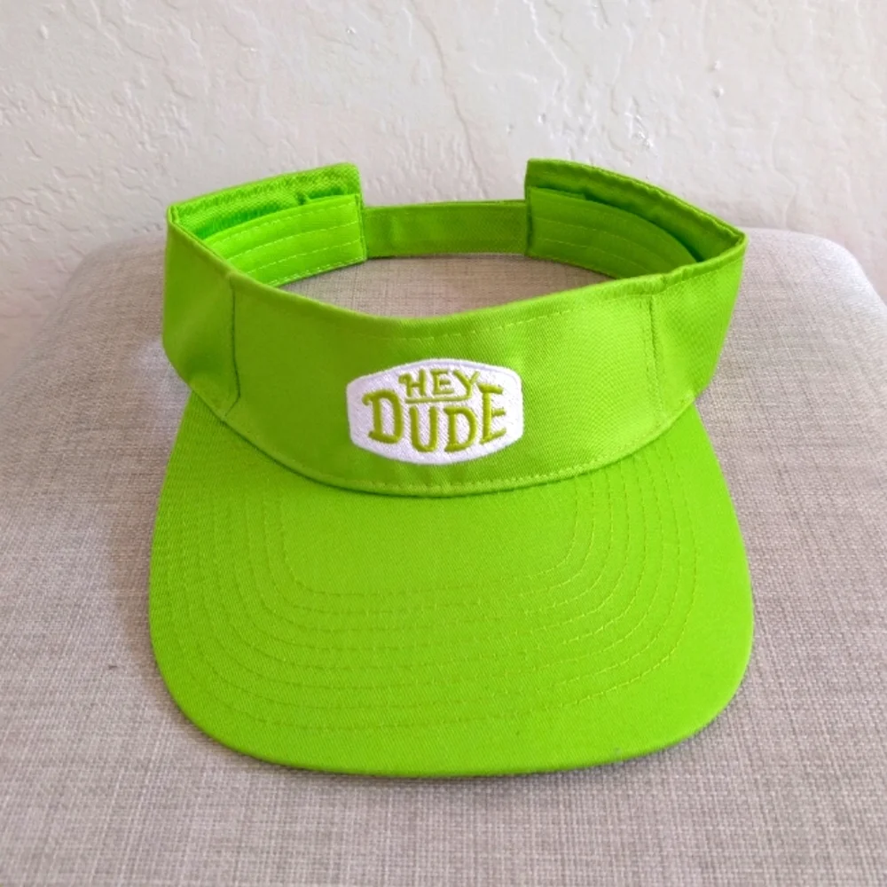 Clearance! Hey Dude Neon Green Visor - Picture 3 of 10